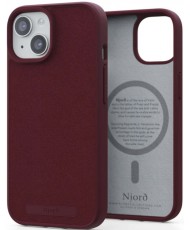 Чехол Njord Suede MagSafe Case for iPhone 15 Crimson Red (NA51SU11)