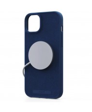 Чехол Njord Suede MagSafe Case for iPhone 15 Navy Blue (NA51SU01)