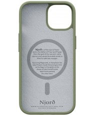 Чехол Njord Suede MagSafe Case for iPhone 15 Olive (NA51SU06)