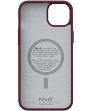Чохол Njord Suede MagSafe Case for iPhone 15 Plus Crimson Red (NA52SU11)