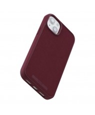Чохол Njord Suede MagSafe Case for iPhone 15 Plus Crimson Red (NA52SU11)