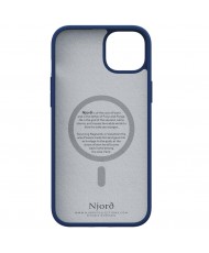 Чохол Njord Suede MagSafe Case for iPhone 15 Plus Navy Blue (NA52SU01)