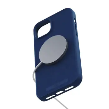 Чехол Njord Suede MagSafe Case for iPhone 15 Plus Navy Blue (NA52SU01)