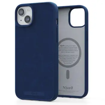 Чехол Njord Suede MagSafe Case for iPhone 15 Plus Navy Blue (NA52SU01)