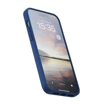 Чехол Njord Suede MagSafe Case for iPhone 15 Plus Navy Blue (NA52SU01)