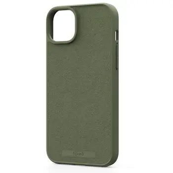 Чехол Njord Suede MagSafe Case for iPhone 15 Plus Olive (NA52SU06)