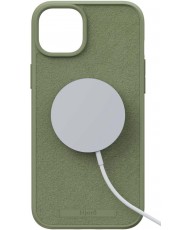Чехол Njord Suede MagSafe Case for iPhone 15 Plus Olive (NA52SU06)