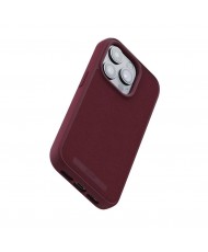 Чехол Njord Suede MagSafe Case for iPhone 15 Pro Crimson Red (NA53SU11)