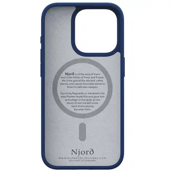 Чохол Njord Suede MagSafe Case for iPhone 15 Pro Max Navy Blue (NA54SU01)