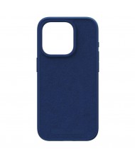 Чехол Njord Suede MagSafe Case for iPhone 15 Pro Navy Blue (NA53SU01)