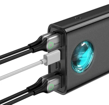 Зовнішній аккумулятор (повербанк) Baseus Amblight Digital Display Quick Charge 65W 30000mAh Black (PPLG-A01, PPLG000101, P10022400112-01)
