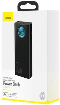 Зовнішній аккумулятор (повербанк) Baseus Amblight Digital Display Quick Charge 65W 30000mAh Black (PPLG-A01, PPLG000101, P10022400112-01)
