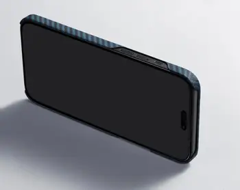 Чохол Pitaka MagEZ Case 4 Twill 1500D Black/Blue for iPhone 15 Pro Max (KI1508PM)