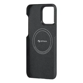 Чохол Pitaka MagEZ Case 4 Twill 600D Black/Grey for iPhone 15 Pro Max (KI1501PMA)