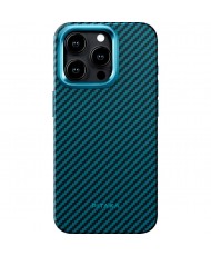 Чехол Pitaka MagEZ Case Pro 4 Twill 1500D Black/Blue for iPhone 15 Pro (KI1508PP)