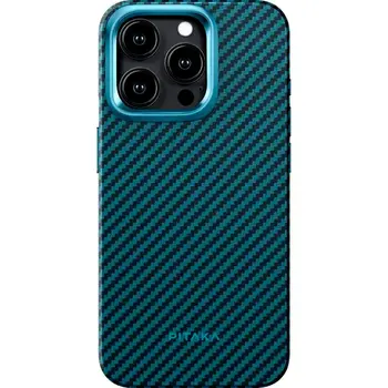 Чохол Pitaka MagEZ Case Pro 4 Twill 1500D Black/Blue for iPhone 15 Pro Max (KI1508PMP)