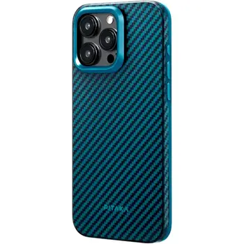 Чохол Pitaka MagEZ Case Pro 4 Twill 1500D Black/Blue for iPhone 15 Pro Max (KI1508PMP)