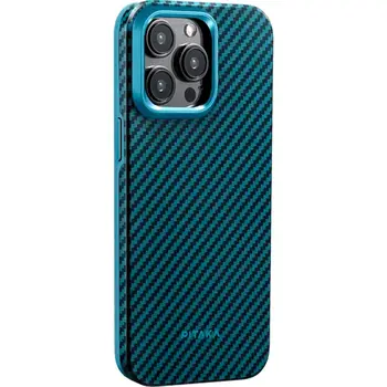 Чохол Pitaka MagEZ Case Pro 4 Twill 1500D Black/Blue for iPhone 15 Pro Max (KI1508PMP)