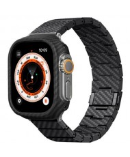 Ремінець Pitaka для Apple Watch 49/45/44mm Carbon Fiber Watch Band Modern (Black/Grey) AWB2307