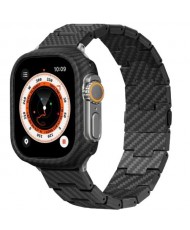 Ремінець Pitaka для Apple Watch 49/45/44mm Carbon Fiber Watch Band Retro (black/grey) AWB2311