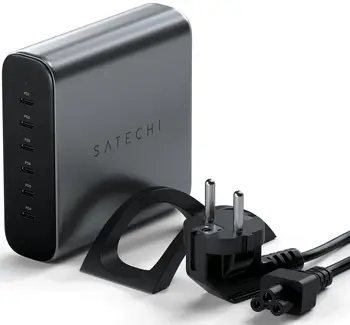  Сетевое зарядное устройство Satechi 200W USB-C 6-Port PD GaN Charger Space Gray (ST-C200GM-EU)