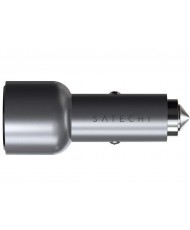 Автомобильное зарядное устройство Satechi 40W Dual USB-C PD Car Charger Space Grey (ST-U2C40CCM)
