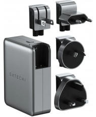 Мережевий зарядний пристрій Satechi 145W USB-C 4-Port PD GaN Travel Charger Space Gray (ST-W145GTM)