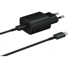 Мережевий зарядний пристрій Samsung 25W PD Power Adapter (з Type-C cable) Black (EP-TA800XBE) (EU)