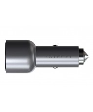 Автомобільний зарядний пристрій Satechi 40W Dual USB-C PD Car Charger Space Grey (ST-U2C40CCM)