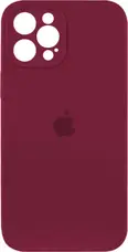 Чехол Silicone Case Full Camera для iPhone 12 Pro Marsala