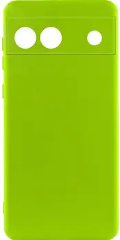 Чехол Silicone Cover Lakshmi Full Camera (A) для Google Pixel 6a Neon Green