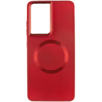 Чехол TPU Bonbon Metal Style with MagSafe для Samsung Galaxy S24 Ultra Red