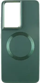 Чехол TPU Bonbon Metal Style with MagSafe для Samsung Galaxy S24 Ultra Army Green