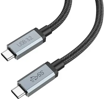 Кабель USB Type-C Hoco US06 USB3.2 Type-C to Type-C 20Gbps 1m Black