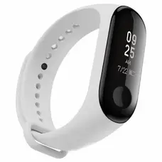 Ремешок силиконовый для Xiaomi Mi Band 3/4 (White)