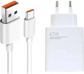 Зарядний пристрій Xiaomi Wall Charger 67W White + USB-C (BHR6035EU)