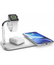 Бездротовий зарядний пристрій Zens Dual + Watch Aluminium Wireless Charger White (ZEDC05W/00)