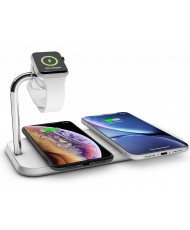 Бездротовий зарядний пристрій Zens Dual + Watch Aluminium Wireless Charger White (ZEDC05W/00)