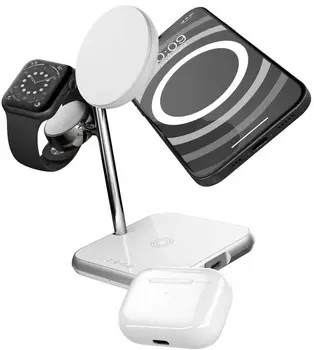 Бездротовий зарядний пристрій Zens 4-in-1 MagSafe + Watch Wireless Charging Station White (ZEDC22W/00)