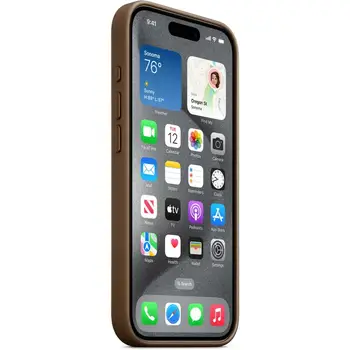 Чохол Apple FineWoven Case (AAA) with MagSafe для iPhone 15 Pro Max Taupe (MT4W3)
