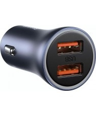 Зарядний пристрій Baseus Golden Contactor Pro USB-A/USB-A Dark Gray (CCJD-A0G)