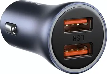 Зарядний пристрій Baseus Golden Contactor Pro USB-A/USB-A Dark Gray (CCJD-A0G)