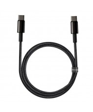 Кабель Baseus Tungsten Gold Fast Charging Data Cable Type-C to Type-C 100W 20V 5A 1m Black (CATWJ-01)