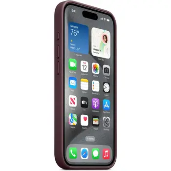 Чохол Apple FineWoven Case (AAA) with MagSafe для iPhone 15 Pro Max Mulberry (MT4X3)