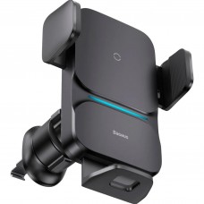 Автомобільний тримач для смартфона або планшета Baseus Wisdom Auto Alignment Car Mount Wireless Charger QI 15W Black (CGZX000001)
