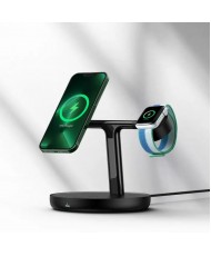 Бездротовий зарядний пристрій Baseus Swan 3-in-1 Wireless Magnetic Charging Bracket 20W Black (WXTE000101)