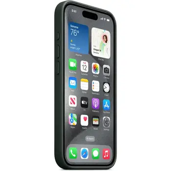 Чохол Apple FineWoven Case (AAA) with MagSafe для iPhone 15 Pro Max Evergreen (MT503)