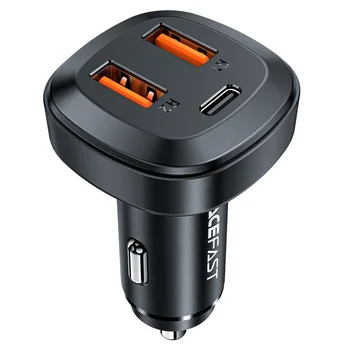 Автомобільний зарядний пристрій Acefast B9 Car Charger 66W (2USB-A/1C) Black