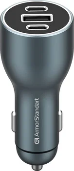 Автомобільний зарядний пристрій ArmorStandart Resolute Power ASPP-21 120W 2xUSB-C, USB (ARM70026)
