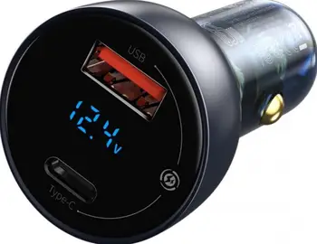 Автомобільний зарядний пристрій Baseus Particular QC4.0 PD3.0 PPS USB + Type-C 65W 5A + Type-C/Type-C Black (TZCCKX-0G)